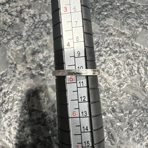 Vintage Clark and Coombs C&C Sterling Silver Elongated Agate Ring Size 4.75 - Picture 10 of 10